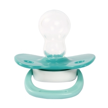 Пустушка силіконова Курносики Мишка, кругла, 18+ міс., бірюзовий (7215/18+ зел) - Pampik - 2