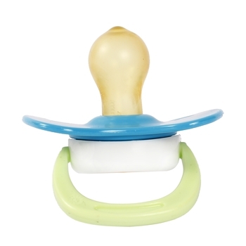 Пустушка латексна Курносики Левеня, кругла, 6-12+ міс., синій (7217/6-12+ син) - Pampik - 2