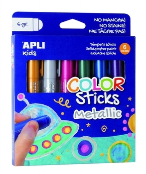 Набір кольорових фломастерів Apli Kids Металік, 6 кольорів (14405) - Pampik