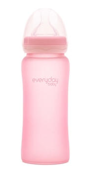 Скляна пляшка для годування Everyday Baby із силіконовим захистом, 300 мл, м'ятний (10247) - Pampik