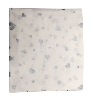 Простирадло на резинці Маленька Соня Shine Срібло, поплін, 120х60 см, молочний (1747368) - Pampik