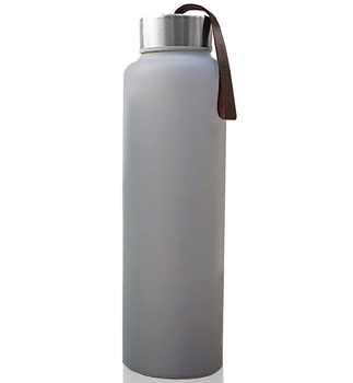 Скляна пляшка для води Everyday Baby із силіконовим захистом, 400 мл, рожевий (10491) - Pampik