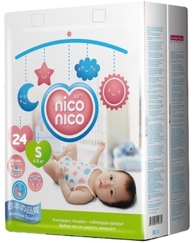 

Подгузники Nico Nico S (4-8 кг), 24 шт