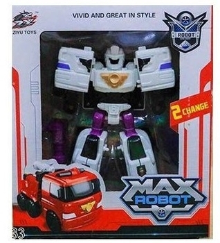 Робот-трансформер Maya Toys Пожарная машина, белый (L015-33) - Pampik