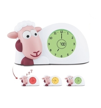 Ночник-тренер сна Zazu Ягненок Сэм, розовый (ZA-SAM-03) - Pampik