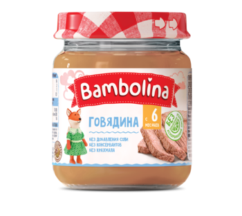 Пюре Bambolina Говядина, 100 г - Pampik