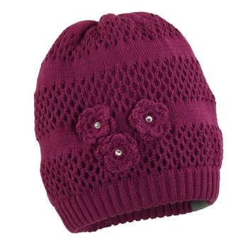 Шапка Huppa Gloria, бавовна, S, бордовий (8343BASE-90034-00S) - Pampik