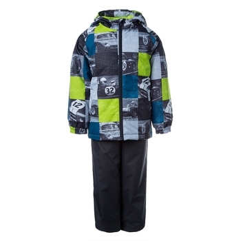 Комплект Huppa Rex, полиэстер, р.104, серый с салатовым (45080014-02147-104) - Pampik