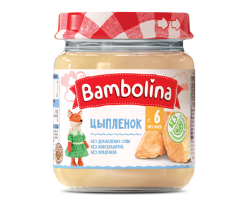 Пюре Bambolina Цыпленок, 100 г - Pampik