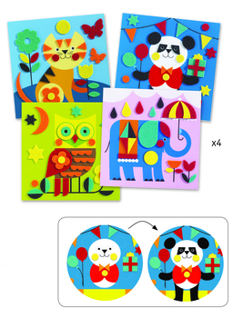 Художественный комплект Djeco Аппликация Мягкие существа (DJ09863) - Pampik - 2