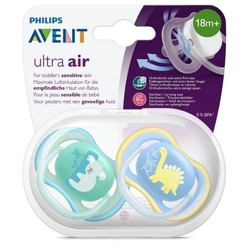 Пустушка для хлопчика Philips Avent Ultra-Air, 18+ міс, 2 шт. (SCF349/11) - Pampik - 4
