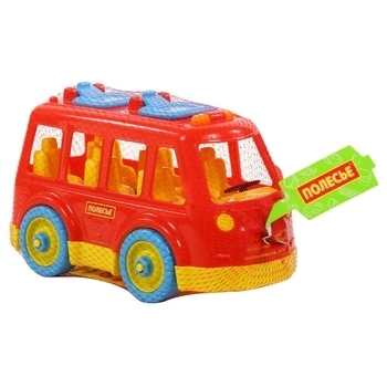 Конструктор-транспорт Polesie Автобус, 26 елементів, червоний (71248-1) - Pampik - 4