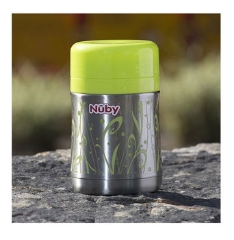 Термос Nuby, для їжі, з відсіком для сухих продуктів і ложкою, 450 мл (5475) - Pampik - 4