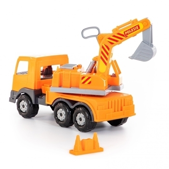 Іграшка Polesie Престиж Екскаватор, в лотку, помаранчевий (76540) - Pampik - 3