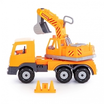 Іграшка Polesie Престиж Екскаватор, в лотку, помаранчевий (76540) - Pampik - 2