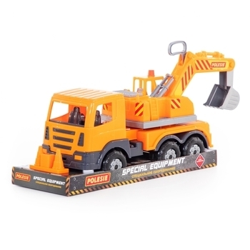 Іграшка Polesie Престиж Екскаватор, в лотку, помаранчевий (76540) - Pampik - 4