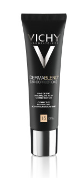 Матирующий тональный крем Vichy Dermablend 3-D, для выравнивания поверхность кожи, оттенок 15, 30 мл - Pampik