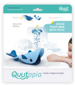 Игрушка для ванной Quut Пазл-головоломка Морские киты (171065) - Pampik