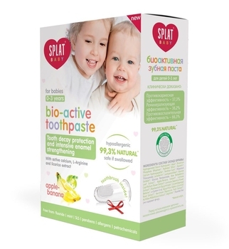 Зубна паста Splat Baby Захист від бактерій і карієсу Яблуко-Банан, 40 мл - Pampik - 4
