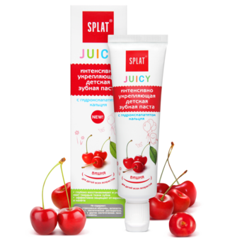 Дитяча зубна паста Splat Junior Juicy захист від бактерій і карієсу Вишня, 35 мл - Pampik - 2