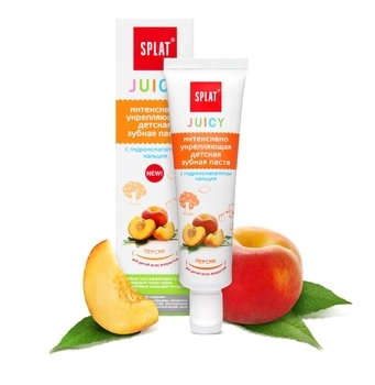Дитяча зубна паста Splat Junior Juicy захист від бактерій і карієсу Персик, 35 мл - Pampik - 2