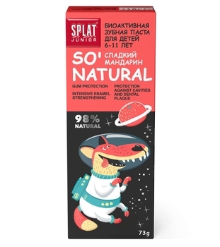 Дитяча зубна паста Splat Junior So 'Natural Захист від бактерій і карієсу Солодкий мандарин, 73 г - Pampik - 3