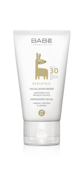 Дитячий зволожувальний крем Babe Laboratorios SPF 30, для ніжної шкіри обличчя немовлят і дітей, 50 мл - Pampik