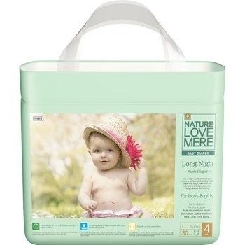 Підгузки-трусики NatureLoveMere Long Night Pants L (7-11 кг), 30 шт. - Pampik