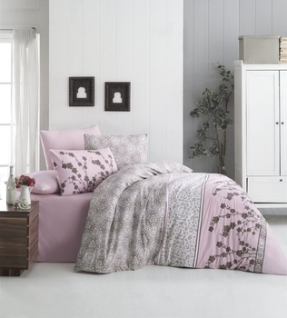 Комплект постельного белья LightHouse Sakura, ранфорс, 220х200 см, розовый (5218_2.0LH) - Pampik