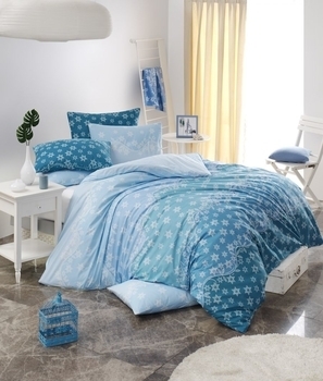 Комплект постельного белья LightHouse Calypso, ранфорс, 220х200 см, бирюзовый (6650_2.0LH) - Pampik