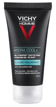 Увлажняющий гель с охлаждающим эффектом Vichy Homme Hydra Cool+, для лица и контура глаз, 50 мл - Pampik - 2