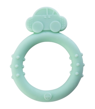 Прорізувач Baby Team Кільце, силіконовий, бірюзовий (4009_бірюзовий) - Pampik
