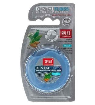 Антибактеріальна об'ємна зубна нитка Splat Dental Floss з ароматом кардамону, 30 м - Pampik