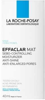 Увлажняющее себорегулирующее средство La Roche-Posay Effaclar MAT, против блеска и расширенных пор, 40 мл - Pampik