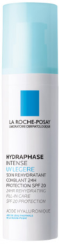 Інтенсивний зволожувальний крем La Roche-Posay Hydraphase UV Intense Legere SPF20, для нормальної та комбінованої шкіри, 50 мл - Pampik