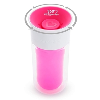 Чашка-непроливайка Munchkin Miracle 360 ​​Insulated Sticker, рожевий, 266 мл (17407.02) - Pampik - 3