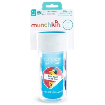 Чашка-непроливайка Munchkin Miracle 360 Insulated Sticker, голубой, 266 мл (17407.01) - Pampik - 5