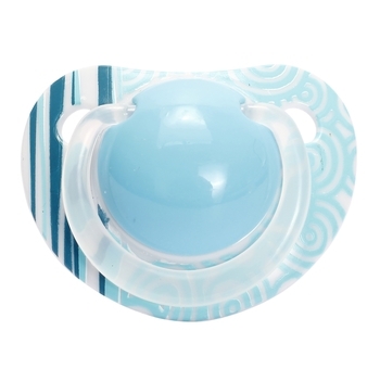 Пустушка силіконова Lindo, анатомічна, 0-6 міс., блакитний (Li402/0-6блак) - Pampik