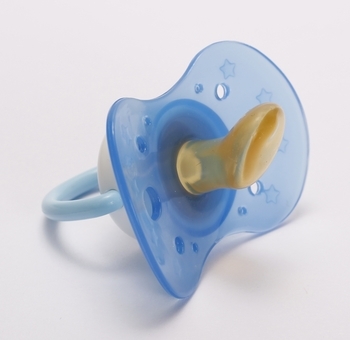 Пустушка латексна Lindo, анатомічна, 0-6 міс., блакитний (Pk012/0-6блак) - Pampik - 2