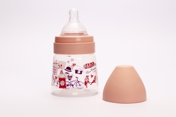 Пляшка для годування Lindo, 125 мл, рожевий (Li 158 троянд) - Pampik - 2