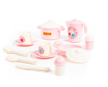 Набір дитячого посуду Polesie Настенька, 18 елементів (79985) - Pampik