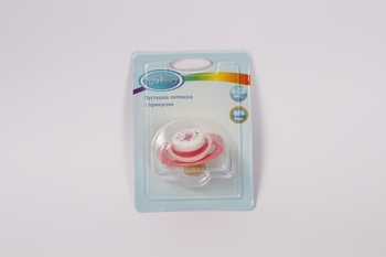 Пустушка латексна Lindo, ортодонтична, рожевий (PK 011/6-12 пик) - Pampik - 3