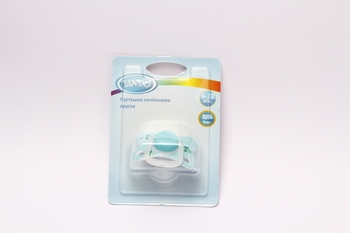 Пустушка силіконова Lindo, кругла, блакитний (LI 406/6-12гол) - Pampik - 4