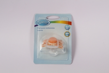 Пустушка силіконова Lindo, кругла, помаранчевий (LI 406/0-6 пом) - Pampik - 3