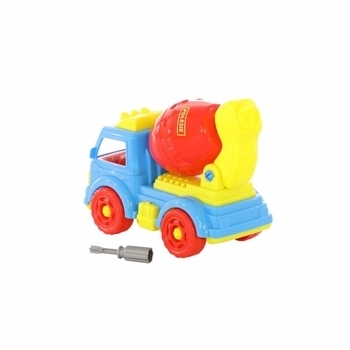 Конструктор-транспорт Polesie Бетоновоз, 29 элементов, голубой (72993) - Pampik - 3