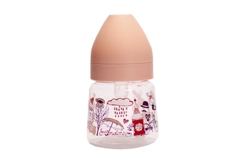 Пляшка для годування Lindo, 125 мл, рожевий (Li 158 троянд) - Pampik