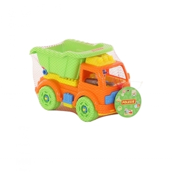 Конструктор-транспорт Polesie Самоскид, 27 елементів, салатовий з помаранчевим (73006-1) - Pampik - 2