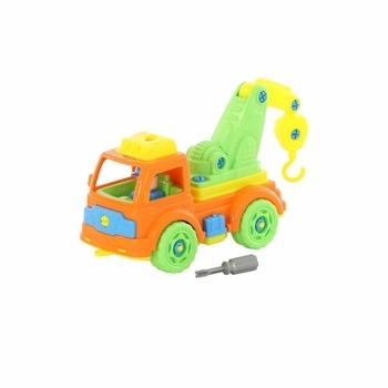 Конструктор-транспорт Polesie Евакуатор, 38 елементів, помаранчевий (73037-1) - Pampik