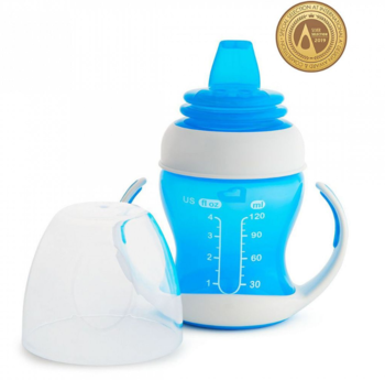 Чашка-непроливайка Munchkin Gentle Transition, 118 мл, блакитний (17129.01) - Pampik - 2