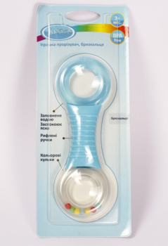 Прорізувач Lindo з брязкальцем, блакитний (Li 296 блак) - Pampik - 2